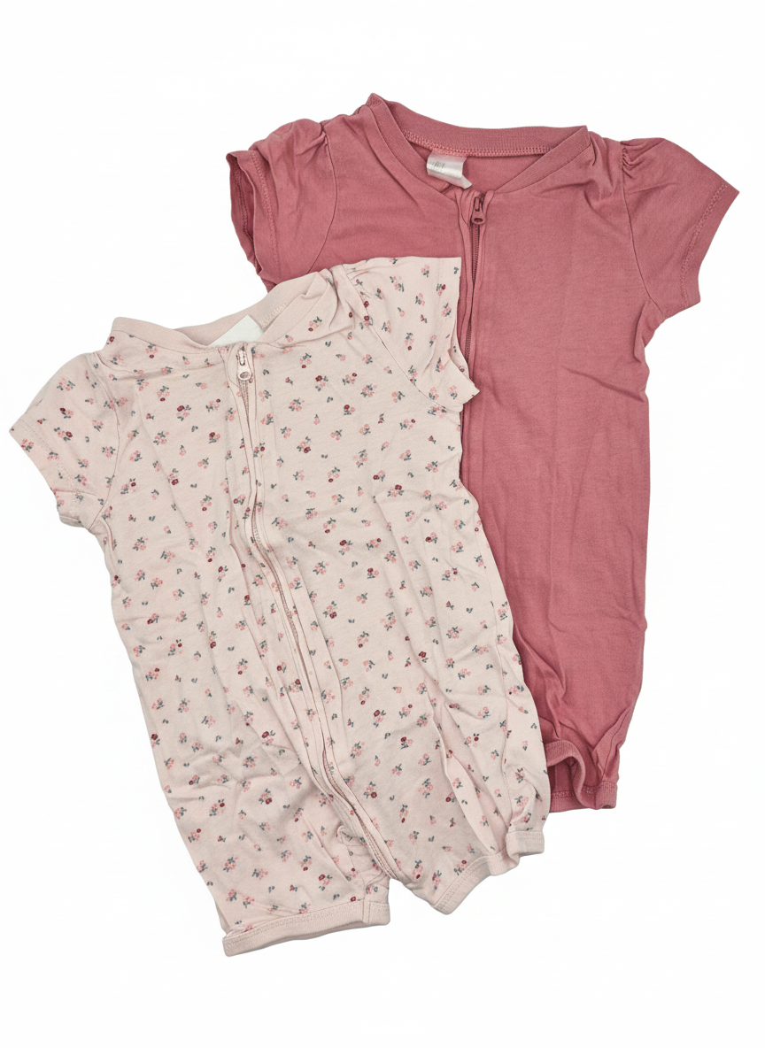 Sada 2ks kraťasových overalů H&M 74 – AI enhanced