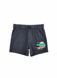 Černé kraťasy s dinosaurem H&M 104 – AI enhanced