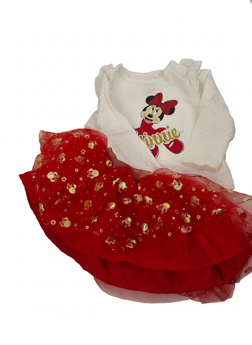 Set trička a sukně Minnie Mouse Sinsay 62 – AI enhanced