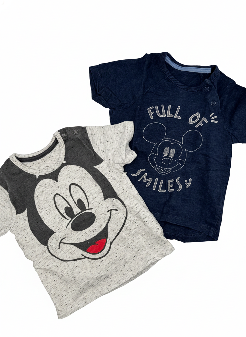 Sada 2ks triček Mickey Mouse George 68/74 – AI enhanced