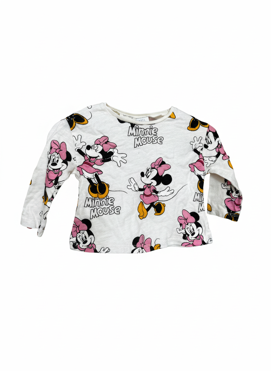 Triko s dlouhým rukávem Minnie Mouse Zara 68 – AI enhanced