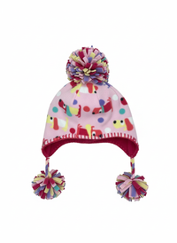 Fleecová čepice s bambulkami Next 6-12m (48cm) – AI enhanced