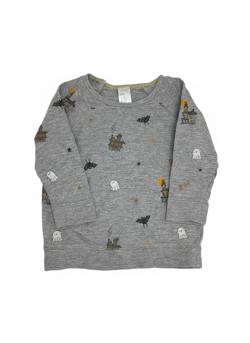 Mikina s halloweenským motivem H&M 80 – AI enhanced