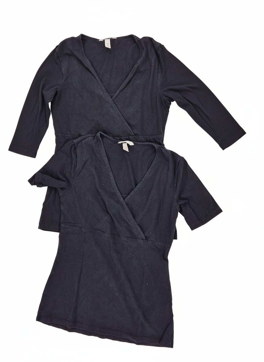 Sada 2ks těhotenských a kojících triček H&M S – AI enhanced