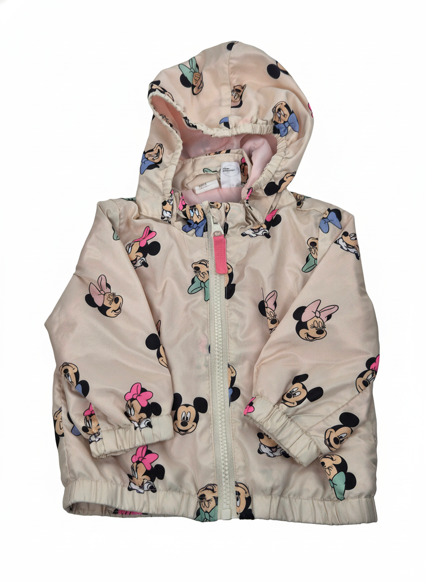 Šusťáková bunda Minnie Mouse H&M 68 – AI enhanced