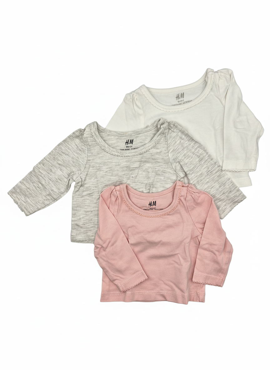 Sada 3ks triček H&M 50 – AI enhanced