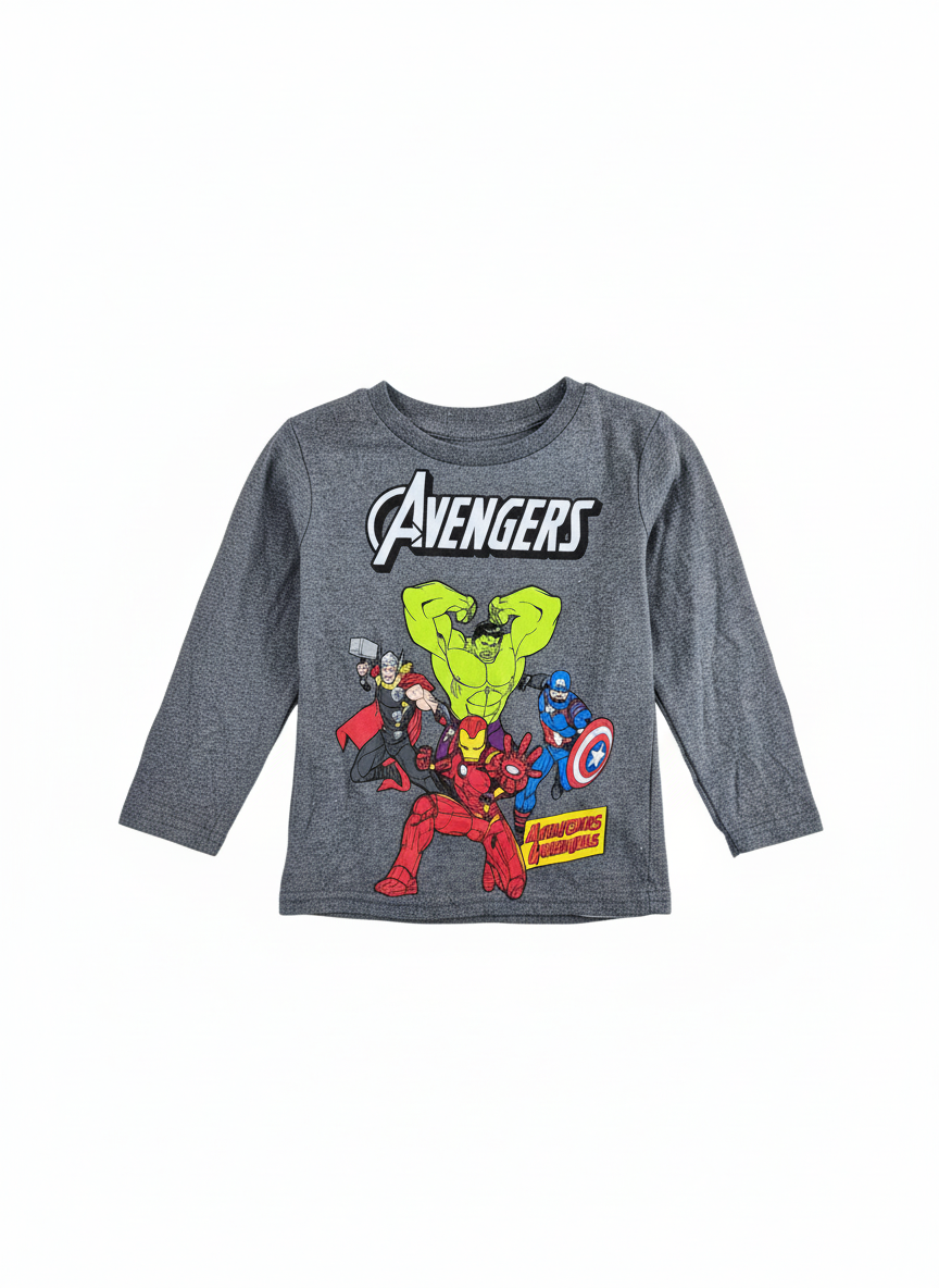 Šedé tričko s dlouhým rukávem Avengers Sinsay 98 – AI enhanced