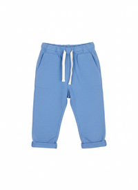 Modré bavlněné kalhoty H&M 80 – AI enhanced